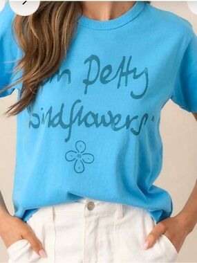 Daydreamer Turquoise Wildflowers Graphic Short Sleeve Tee